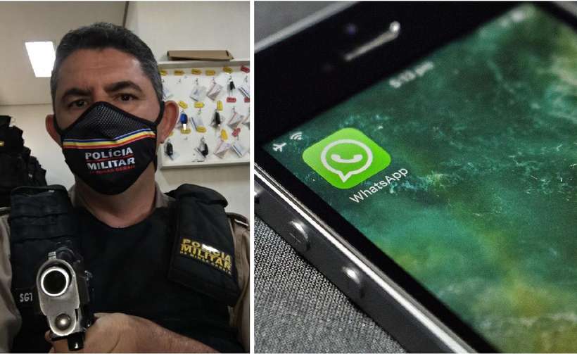 Sargento tira foto com arma e envia a golpista do WhatsApp como 'comprovante bancário' (Foto: Reprodução e Pixabay) Sargento tira foto com arma e envia a golpista do WhatsApp como 'comprovante bancário' (Foto: Reprodução e Pixabay)