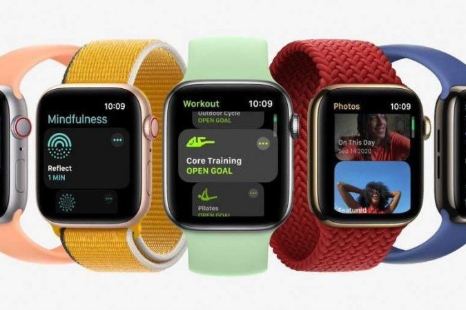  (Relgios tm bateria otimizada e prometem que 8 minutos de carga so suficientes para um uso de 8 horas. Foto: Apple/Reproduo)