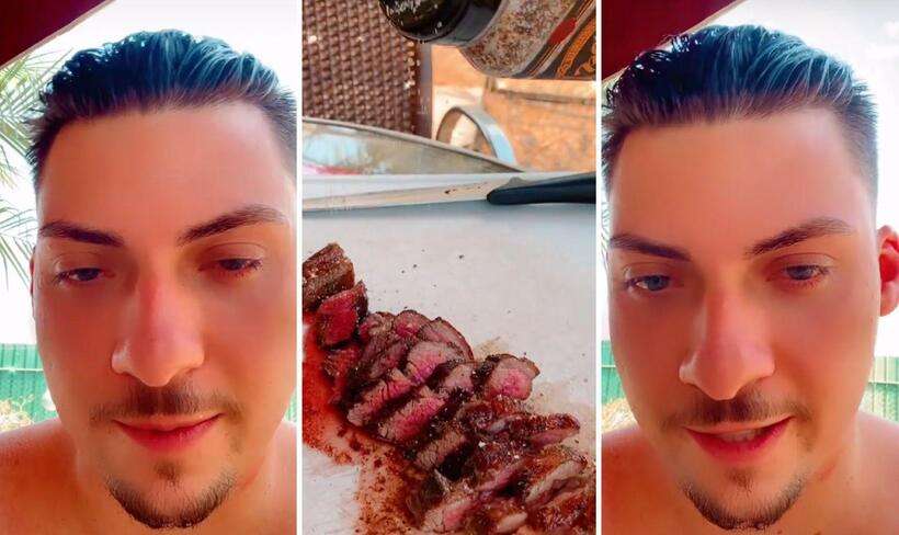 Filho '04' do presidente Jair Bolsonaro, Jair Renan posta imagens do churrasco que faz em casa nesta quarta-feira (15) (Foto: Reprodução/Redes sociais) Filho '04' do presidente Jair Bolsonaro, Jair Renan posta imagens do churrasco que faz em casa nesta quarta-feira (15) (Foto: Reprodução/Redes sociais)
