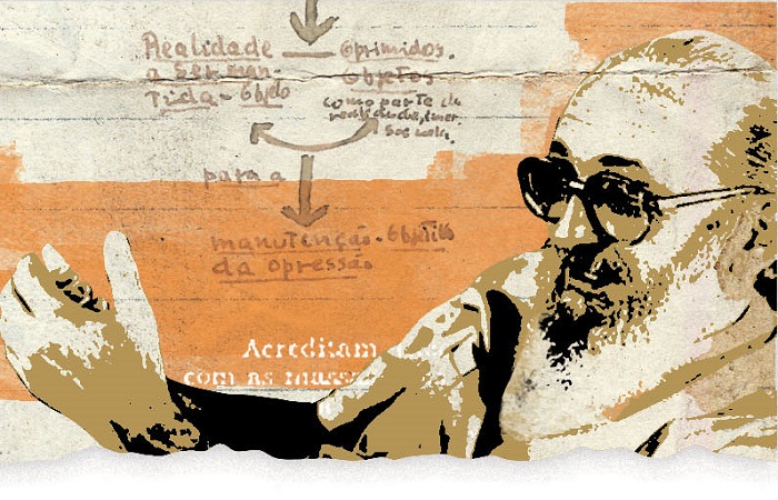 A educadora e pesquisadora freiriana Targlia de Souza explica os entraves que deixa Paulo Freire fora das escolas brasileiras (ARTE: Silvino/DP)