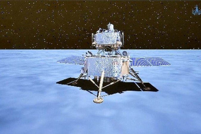 (Foto: Agência Espacial Nacional da China/Divulgação - 1/12/20) (Foto: Agência Espacial Nacional da China/Divulgação - 1/12/20)