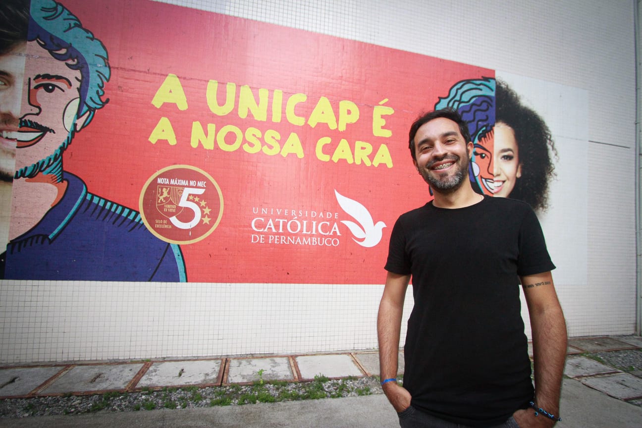 O aluno Arnaldo Sette tem avaliao positiva sobre a Escola de Comunicao Unicap (Foto: Divulgao )