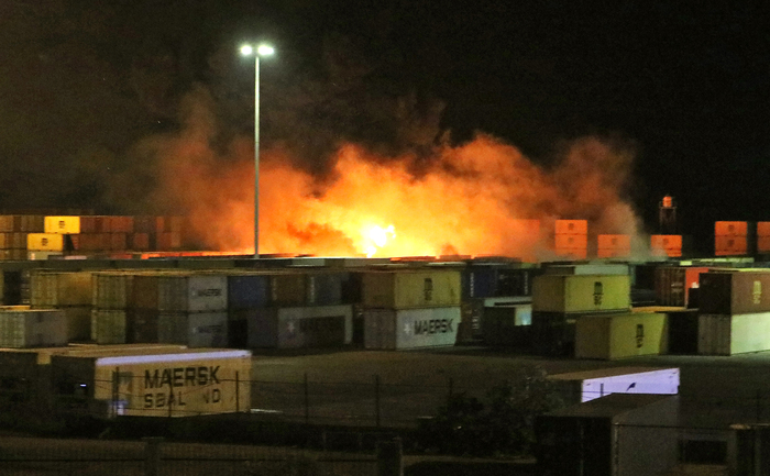 Porto de Latakia, na Sria (Foto: SANA / AFP)