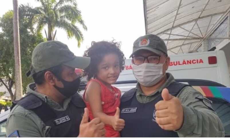 Mais uma criana vtima de engasgo foi salva por policiais militares, nesta quinta-feira. (PMPE/Divulgao)