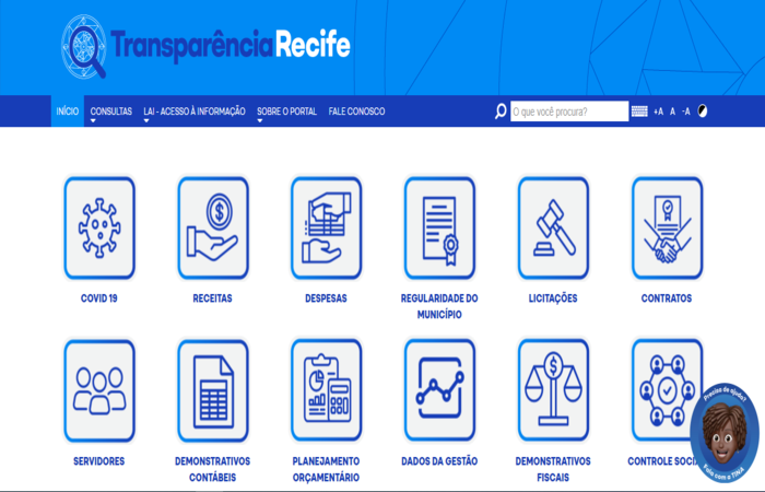  (Nova versão do premiado Portal da Transparência da Prefeitura do Recife está com um visual mais moderno e traz várias melhorias nas funcionalidades. Foto: Reprodução.)