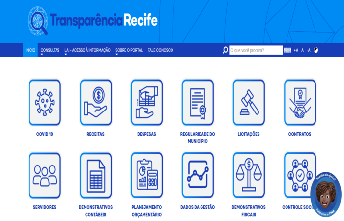  (Nova verso do premiado Portal da Transparncia da Prefeitura do Recife est com um visual mais moderno e traz vrias melhorias nas funcionalidades. Foto: Reproduo.)