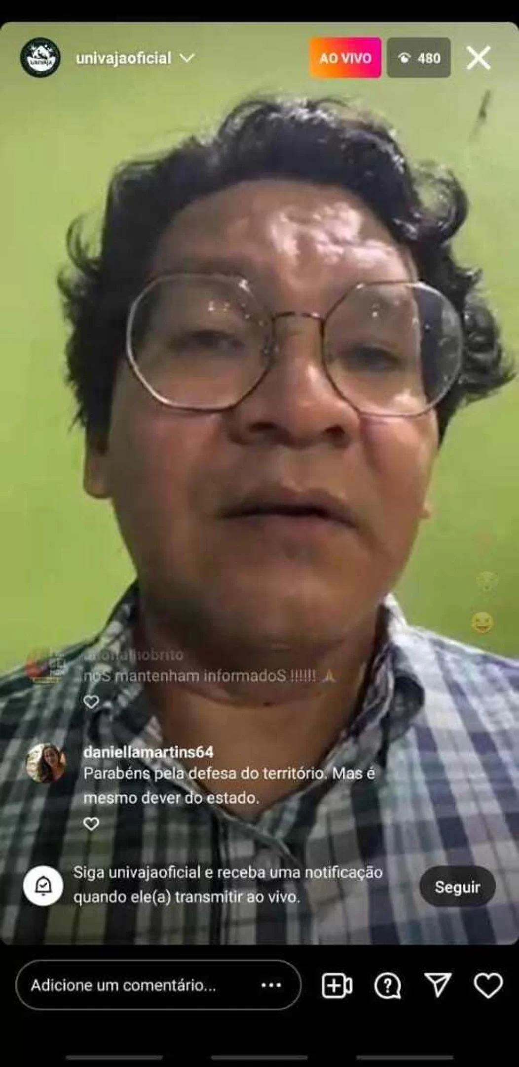 Representante jurídico da Univaja, Eliésio Morubo, promete novas providências da associação ao longo da semana (Foto: Reprodução / Instagram Univaja) Representante jurídico da Univaja, Eliésio Morubo, promete novas providências da associação ao longo da semana (Foto: Reprodução / Instagram Univaja)