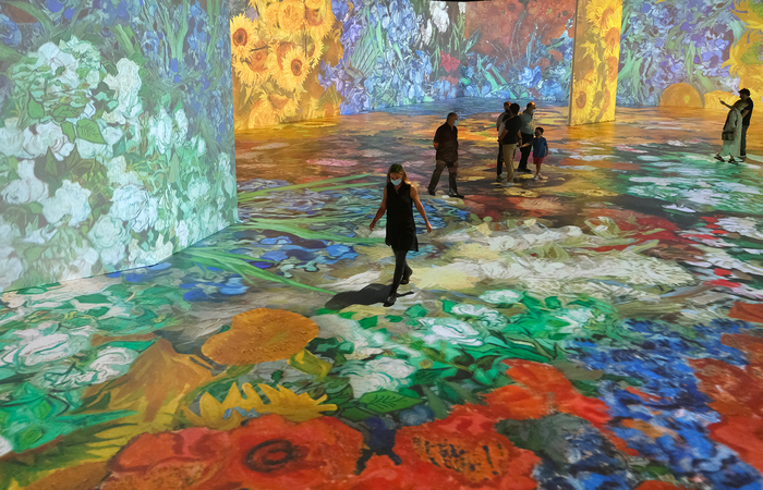 Beyond Van Gogh, no Morumbi Shopping, projeta 350 obras pelo espaço da mostra. Foto: Divulgação (Divulgação)