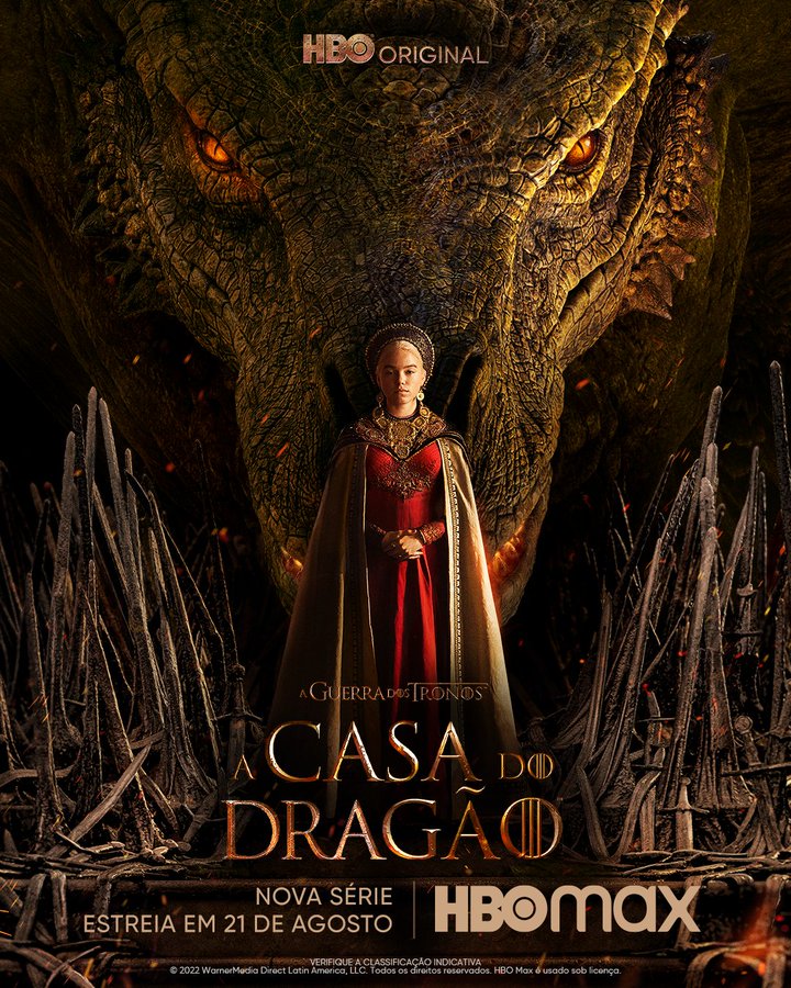 HBO Max divulga data de estreia da série House of The Dragon