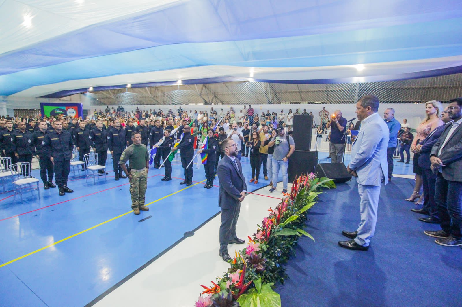 Com a posse dos novos guardas, o município passa a contar com um efetivo de 350 agentes (Divulgação)