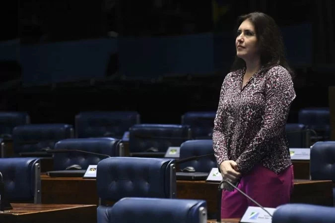 (Senadora teve sua candidatura oficializada nesta quarta-feira (27) em convenção nacional do MDB, e discursou pela primeira vez como postulante ao Planalto. Foto: Jefferson Rudy/Agência Senado) (Senadora teve sua candidatura oficializada nesta quarta-feira (27) em convenção nacional do MDB, e discursou pela primeira vez como postulante ao Planalto. Foto: Jefferson Rudy/Agência Senado)