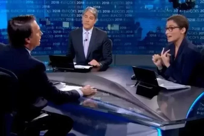 Bolsonaro foi o primeiro sorteado para ser entrevistado pelo Jornal Nacional - (Foto: Tv Globo/Reprodução)