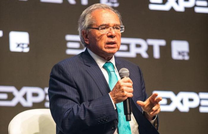 Ministro da economia participou nesta quarta-feira (3), de evento da XP em So Paulo (Crdito: Divulgao/Expert XP 2022)