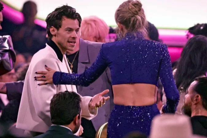 Harry Styles e Taylor Swift tiveram um breve relacionamento entre 2012 e 2013. O ex-casal se reencontrou durante o Grammy
 (Foto: Getty Images via AFP)