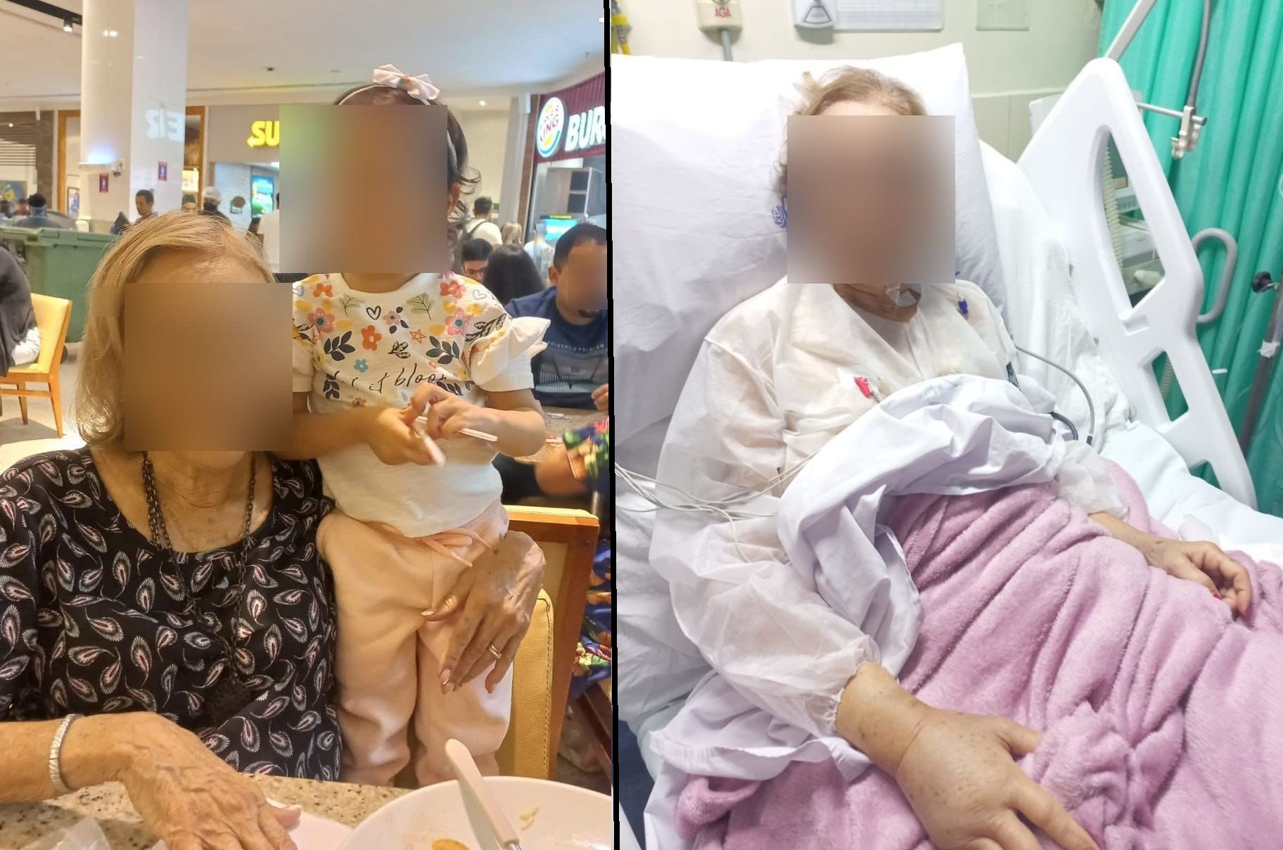 Passeio com a neta em dezembro se tornou apenas lembrana acalentada por ''Marene Azeira'' no hospital onde espera o devido tratamento do Sassepe (Suenne Azeira - Acervo pessoal)