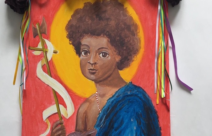 (Quadro 'Xangozinho', do artista Nando ZV) (Quadro 'Xangozinho', do artista Nando ZV)