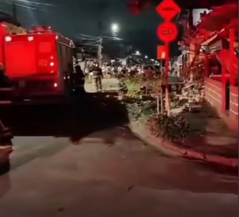 A explosão ocorreu dentro do Bar da Sopa, por volta das 21h (Reprodução) A explosão ocorreu dentro do Bar da Sopa, por volta das 21h (Reprodução)