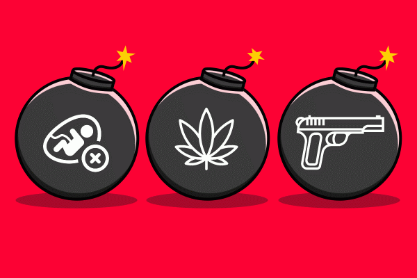 Apesar do texto da CNS ser uma recomendao, a bancada evanglica  totalmente contrria a legalizao do aborto e da maconha (Arte/Metrpoles)