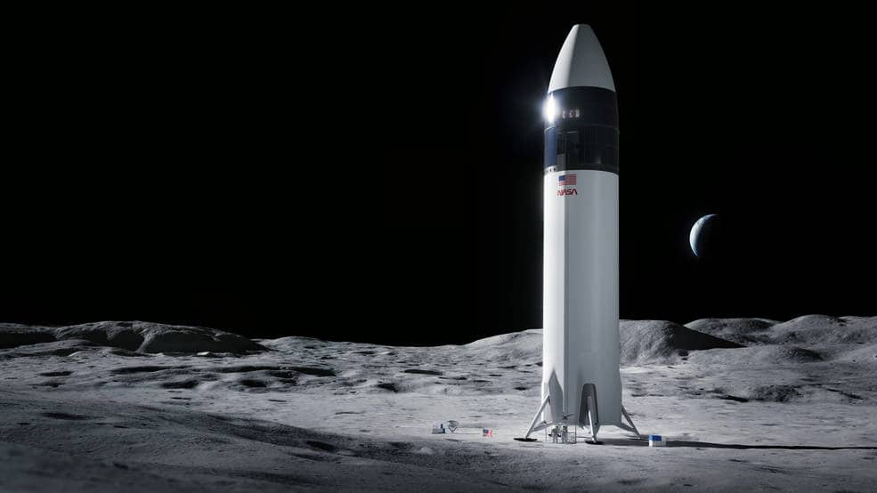 sistema de aterrissagem está sendo desenvolvida pela SpaceX, de Elon Musk (Reprodução / SpaceX)