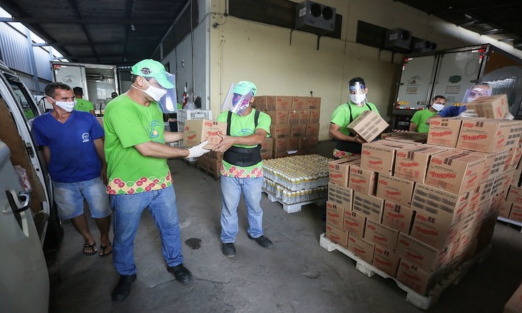 Serão 1316 cestas básicas distribuídas pelo Banco de Alimentos do Sesc, em nove municípios da Mata Sul e Litoral pernambucano (Foto: Divulgação)