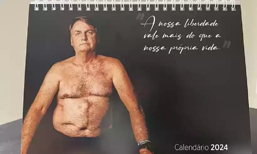 Calendrio  vendido em dois modelos a partir de R$ 49,90 (foto: Reproduo/Bolsonaro Store/Joo Menna)