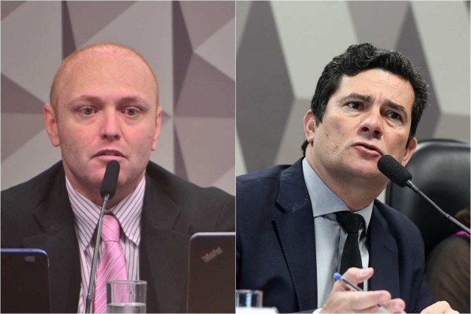 Sergio Moro reagiu ao ser chamado de criminoso, ao que Delgatti pediu desculpas e retirou o que disse (Marcos Oliveira/Agncia Senado)