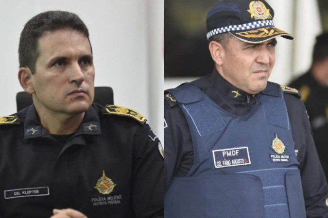 Klepter Rosa Gonalves, comandante da PMDF, e Fbio Augusto Vieira, ex-comandante da instituio, foram presos pela PF nesta sexta (18/8), por se omitirem nos atos do 8 de Janeiro (Minervino Jnior/CB/D.A.Press)