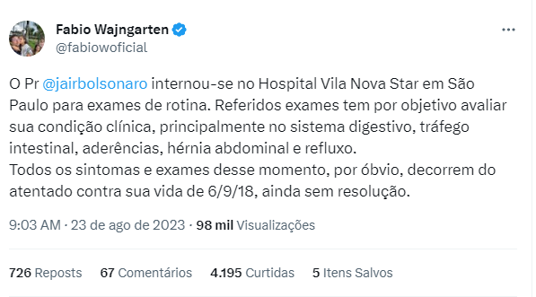  (Reproduo / Twitter)