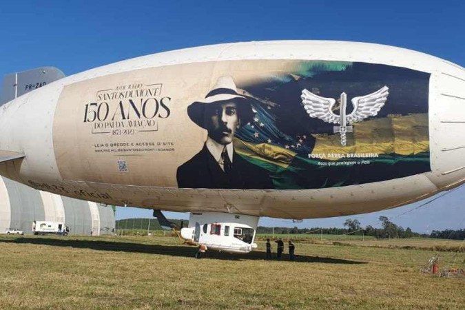 Dirigvel saiu de So Carlos (SP), passou por Uberlndia (MG) e Campo Alegre de Gois (GO) e s ento chegou  capital federal (foto: Divulgao/AirShip do Brasil)