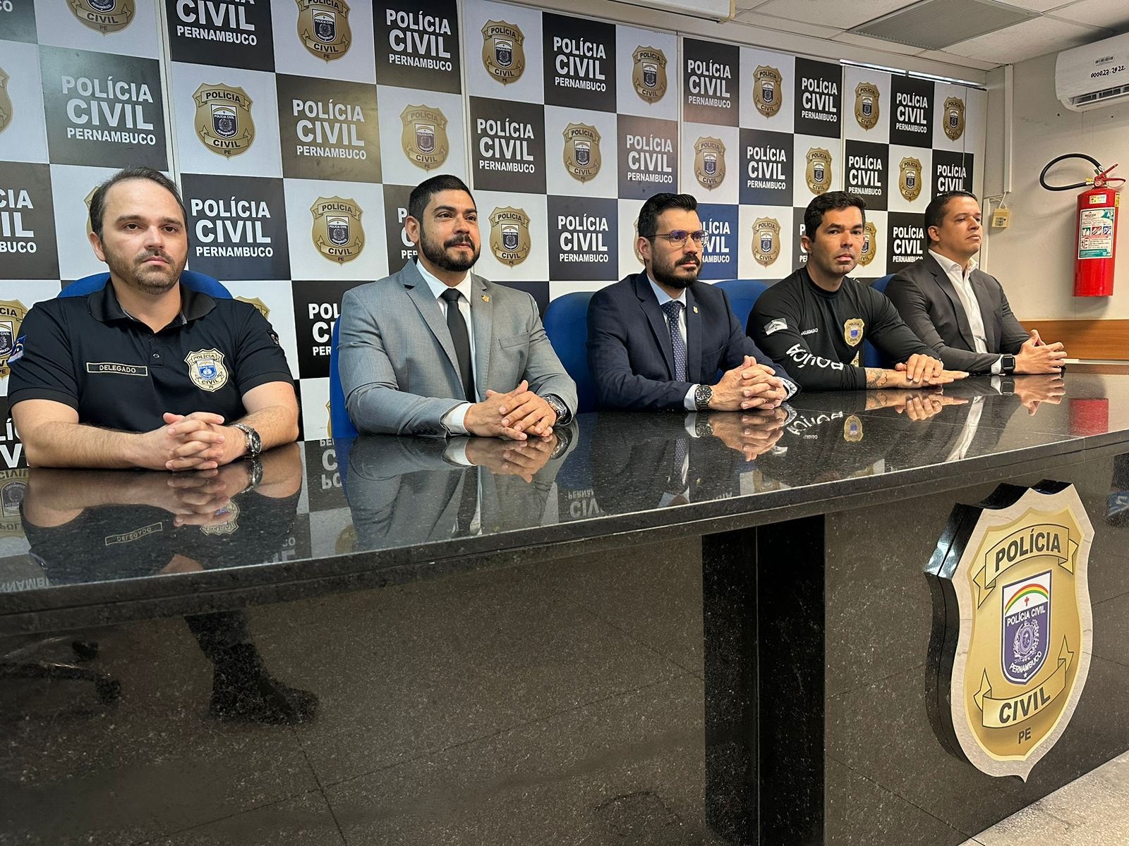 Delegados da Polcia Civil responsveis pela priso (Divulgao)