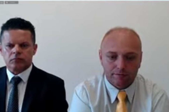 Hacker Walter Delgatti presta depoimento  CPI do DF, que apura atos antidemocrticos. Delgatti disse que Bolsonaro solicitou o mandado de priso contra Alexandre de Moraes (foto: Divulgao/TV Distrital)