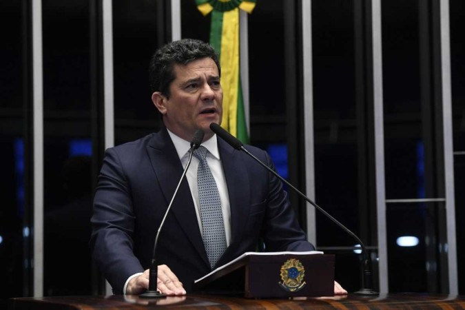 Ex-juiz da Lava-Jato, Moro repudiou o uso da expresso "gesto catica" no relatrio  (foto: Jefferson Rudy/Agncia Senado)