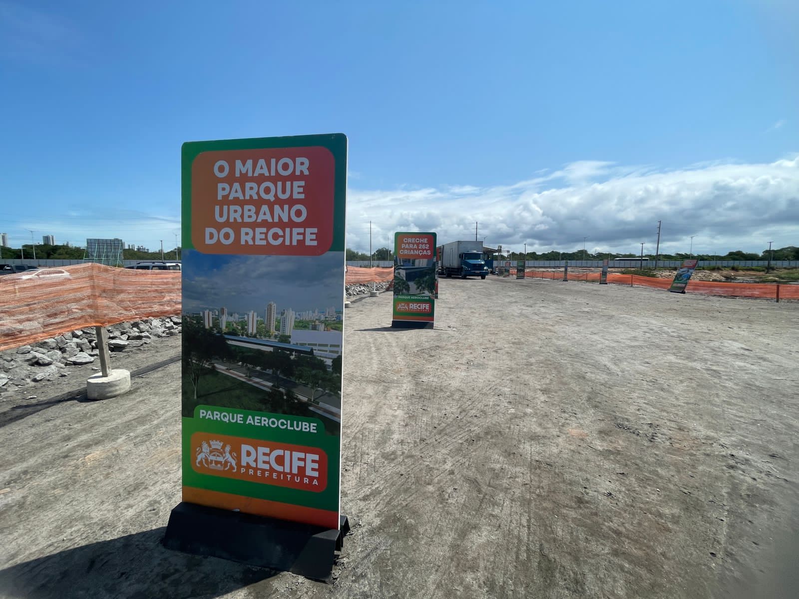 Parque Eduardo Campos est sendo construdo no Pina (Rmulo Chico/Diario de Pernambuco)