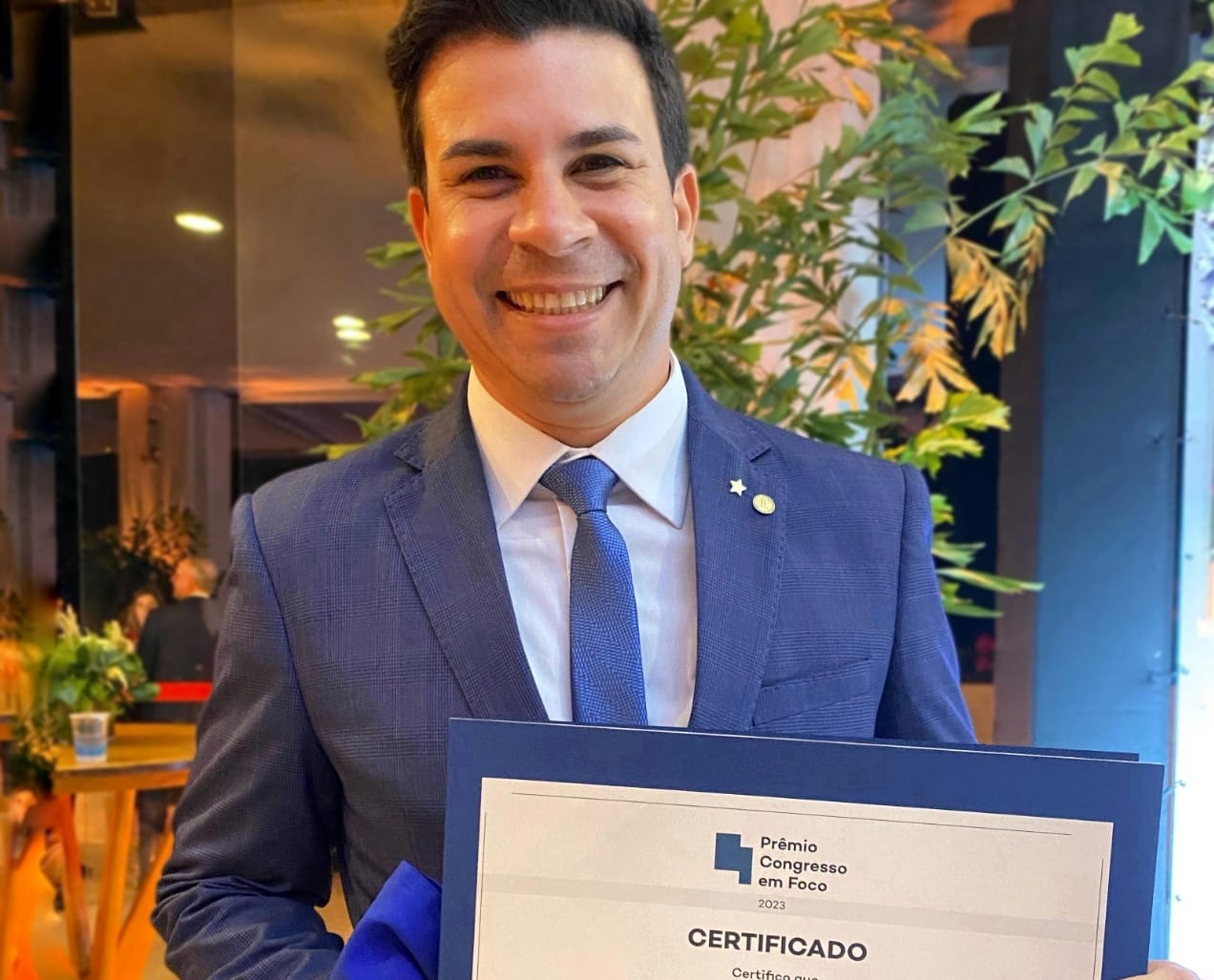 Deputado federal Carlos Veras ganhou prmio Congresso em Foco 2023 (Divulgao)