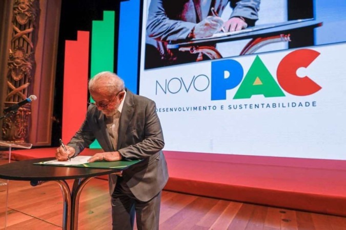 O presidente Lula no lanamento do Novo PAC em agosto (Ricardo Stuckert/PR)