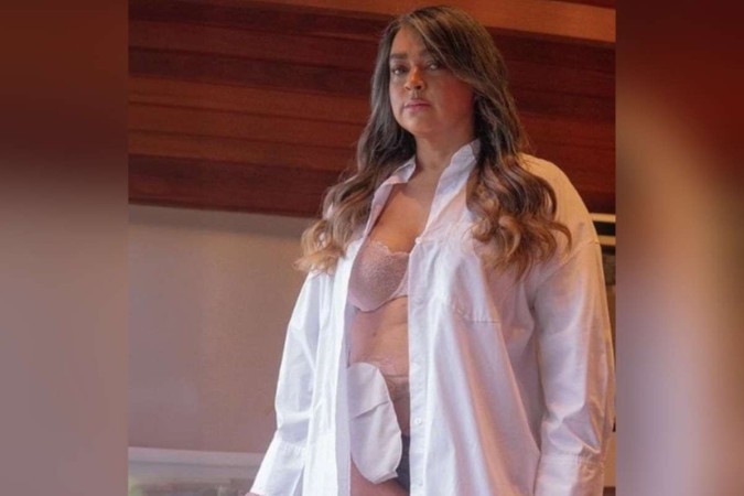 Preta mostrou aos seguidores que usa bolsa de ileostomia, utilizada como uma espcie de parte do intestino fora do corpo (foto: Reproduo/Instagram)