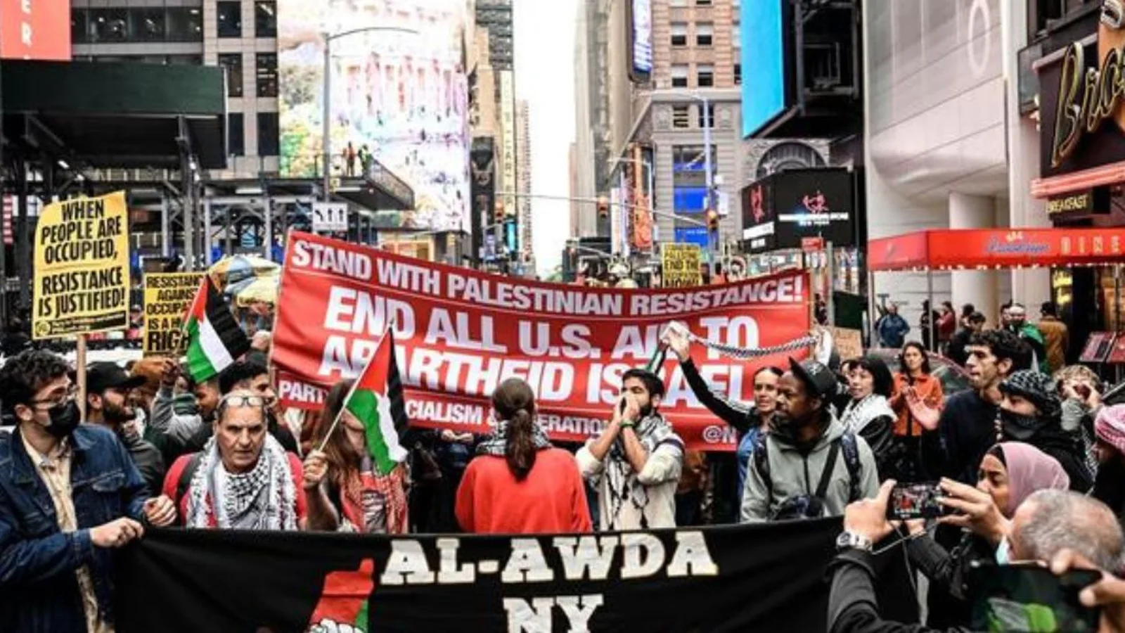 Nova York tem sido palco de uma série de manifestações de apoio à Palestina (foto: Reprodução)
