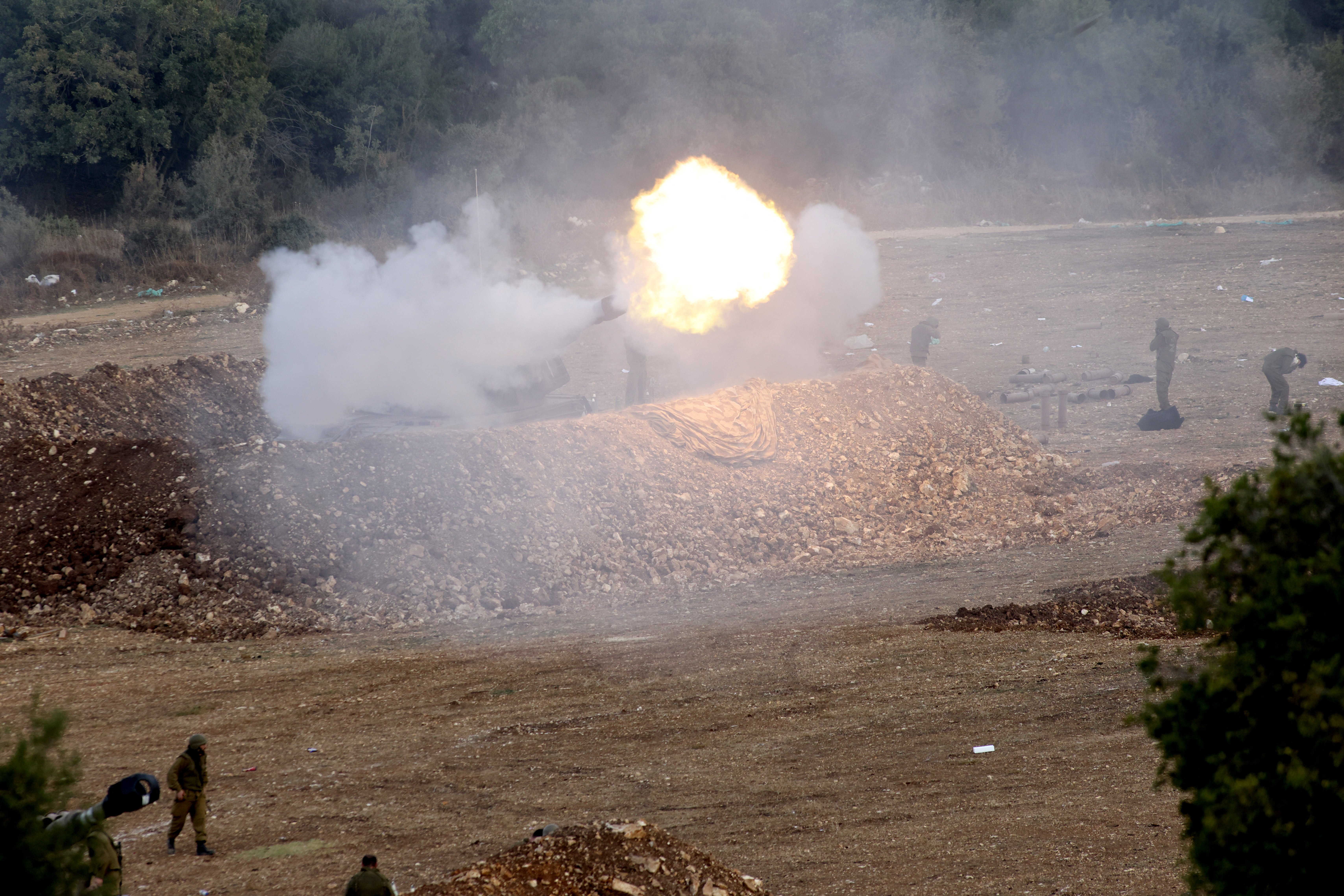 No fim de semana, Israel foi bombardeado por msseis vindos do Lbano (JALAA MAREY / AFP)