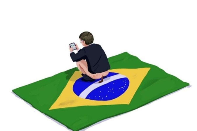 
A obra "Bandeiras"  composta por uma coleo de imagens do pblico em geral recebidas pela artista Marlia Scarabello, desde 2016  (foto: Reproduo/Instagram)