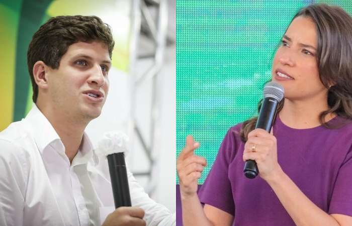 A governadora Raquel Lyra (PSDB) e o prefeito de Recife Joo Campos (PSB) parabenizaram o 198 anos que o Diario de Pernambuco completa nesta tera (07) (Foto: Montagem/Divulgao)