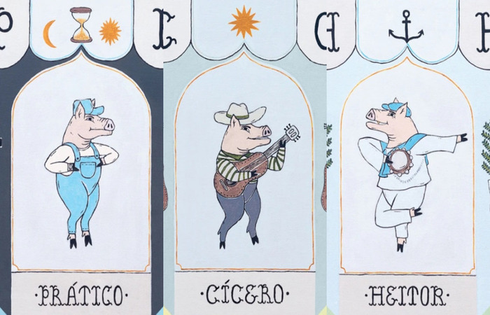 "Trs Porquinhos Brasileiros" reconta clssico infantil com roupagem nordestina (Crdito: Boz Bacamarte)