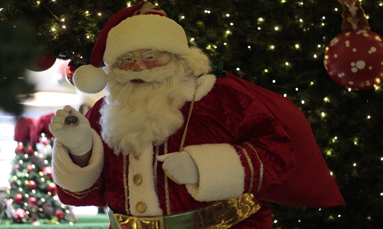 O tradicional encontro com o Papai Noel no poderia faltar no Natal do centro de compras (Foto: Divulgao)