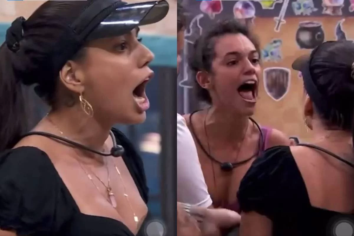 Discusso rendeu gritos, acusaes e comentrios sobre o fsico (foto: Reproduo/ Globoplay
)