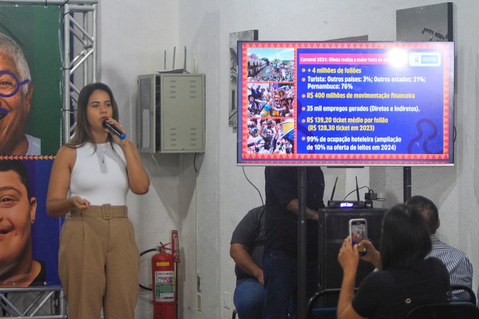 Apresentao do balano do Carnaval 2024 aconteceu na Prefeitura de Olinda  (Foto: Rmulo Chico/Esp DP Foto)