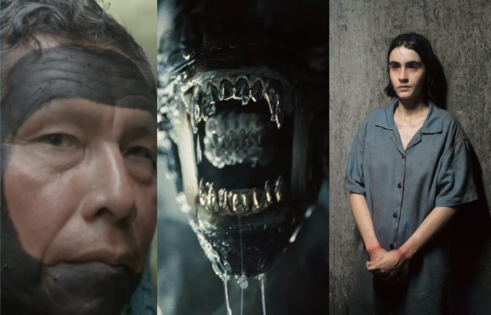  ('O contato', 'Alien: Romulus' e 'O mensageiro', da esquerda para a direita. Divulgao)