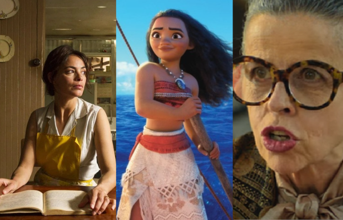 ('A contadora de filmes', 'Moana 2', 'O clube das mulheres de negócios', da esquerda para a direita. Divulgação) ('A contadora de filmes', 'Moana 2', 'O clube das mulheres de negócios', da esquerda para a direita. Divulgação)