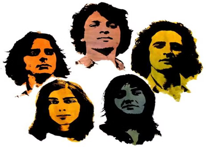 Guilherme Arantes, Claudio Lucci, Gerson Tatini, Egídio Conde e Diógenes Burani eram a formação original da banda (Foto: Arte de Marcos Campacci) Guilherme Arantes, Claudio Lucci, Gerson Tatini, Egídio Conde e Diógenes Burani eram a formação original da banda (Foto: Arte de Marcos Campacci)