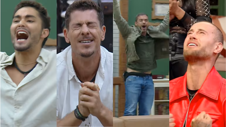 Gui Viera, Sidney Sampaio, Sacha Bali e Yuri Bonotto são os finalistas (Reprodução/PlayPlus) Gui Viera, Sidney Sampaio, Sacha Bali e Yuri Bonotto são os finalistas (Reprodução/PlayPlus)