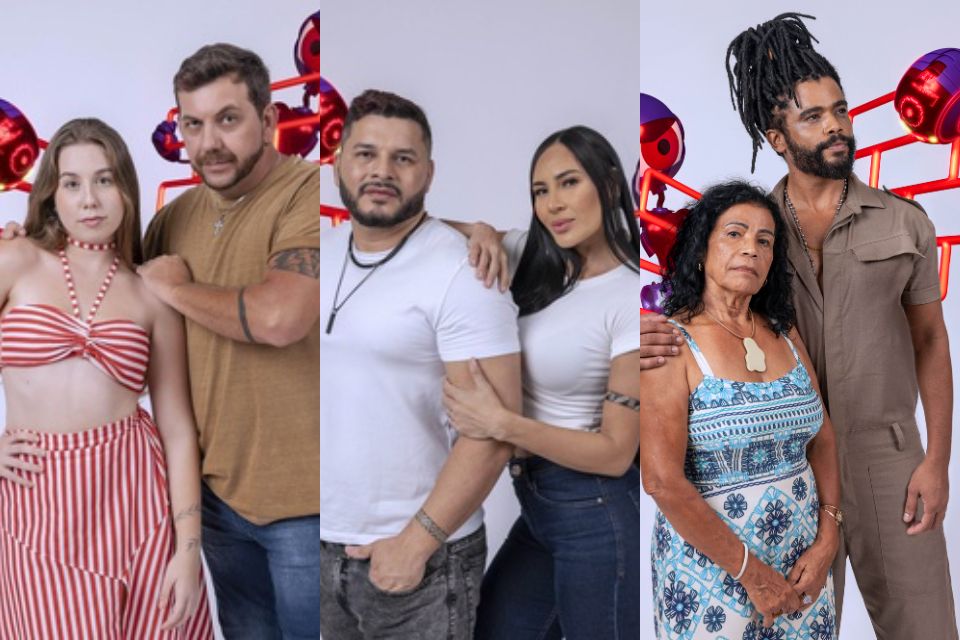 Edilberto e Raissa (pai e filha), Arleane e Marcelo (casal) e Diogo e Vilma (mãe e filho) estão no paredão (Foto: Fábio Rocha/Globo) Edilberto e Raissa (pai e filha), Arleane e Marcelo (casal) e Diogo e Vilma (mãe e filho) estão no paredão (Foto: Fábio Rocha/Globo)