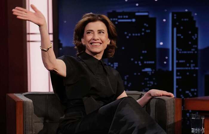 (Fernanda Torres no talk show de Jimmy Kimmel, após vitória no Globo de Ouro.) (Fernanda Torres no talk show de Jimmy Kimmel, após vitória no Globo de Ouro.)